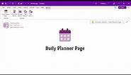 Create a Daily Planner Page in OneNote