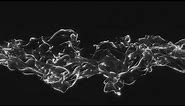 Abstract Fluid Liquid Background Video 4k black & white No audio