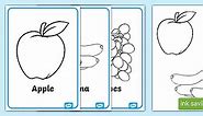 Outline Pictures Of Fruits and Vegetables