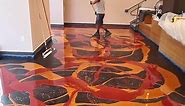 Metallic "Lava" Epoxy Flooring