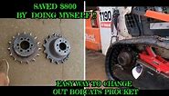 Bobcat T190 Sprocket Change without taking the track off!!