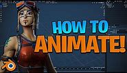 How To Make 3D Fortnite Animations in Blender (Beginner's Tutorial)