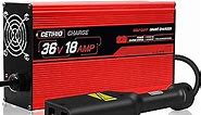New 36 Volt Golf Carts Battery Charger for EZGO, Upgrade Trickle Charger 4.0 Technology, 18 AMP, 4-6 hrs Full Charge, Replace EZGO Charger, D-Plug, 16FT, 36V Golf Cart Charger, 3 Years Warranty