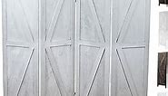 Premium Home Room Divider: Room dividers and Folding Privacy Screens, Privacy Screen, Partition Wall dividers for Rooms, Room Separator, Temporary Wall, Folding Screen, Rustic Barnwood (White)