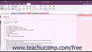 OneNote 2016 Tutorial Formatting Page Backgrounds Microsoft Training