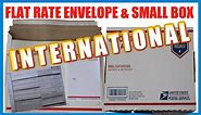 How to Ship & Label PRIORITY MAIL INTERNATIONAL USING FLAT RATE ENVELOPE AND SMALL BOX | POST OFFICE