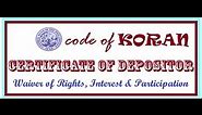 🎯 KORANs Certificate of Depositor - Narodna Banka Yugoslavia !!!