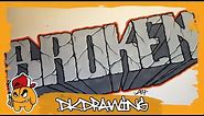 Graffiti Tutorial - How to draw graffiti letters broken (Brick Wall Letters)