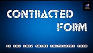 Contracted Form | Bright Spark English