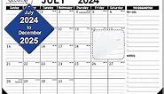 QEUOYSS Desk Calendar 2024-2025 -July 2024 to December 2025, Desk Calendar 18 Months 22"x 17" Perfect for Home, School or Office
