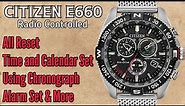 CITIZEN E660 Full Time Setting instruction | Radio Controlled Eco-Drive Perpetual Calander