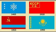 Historical Flags of Kazakhstan (Timeline with the national anthem of Kazakhstan)