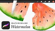 Watercolor Tutorial for Procreate \\ Watermelon Slice