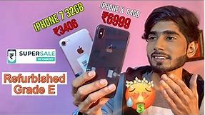 Unboxing iphone X 64gb/7 ₹6999 🤯🔥| Grade E | Refurbished iphone | Cashify Supersale | Full Review