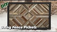 Rustic Abstract Wall Art | From Reclaimed Fence Pickets | DIY Woodworking