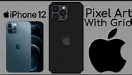 iPhone 12 Pixel Art With Grid
