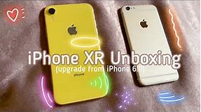 Yellow iPhone XR Unboxing (upgrade from iPhone 6!)