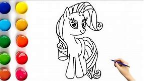 How To Draw Rainbow Dash || Drawing My Little Pony For Kids || Unicorn