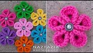 HOW to CROCHET KANZASHI FLOWER - DIY Tutorial for Flowers of Japan