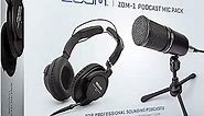 Zoom ZDM-1 Podcast Mic Pack, Podcast Dynamic Microphone, ZHP-1 Headphones, TPS-4 Tripod, Windscreen, 2-Meter XLR Cable, for Recording & Streaming Podcasts