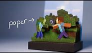 I made a Minecraft mace fight papercraft