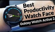 Best productivity Galaxy watch face - My Day - for people with busy calendar and long to-do list