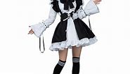 Lolita Maid Dress Lace-up Cosplay Dress with Apron 