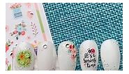 jmeowio 10 Sheets Spring Nail Art Stickers Decals