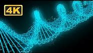 DNA Biology Medical Screensaver! 4K Animation. Genetics Visualisation! Relaxing Science Music!