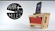Making an iphone charging dock w/space for speaker