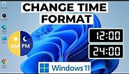 How to Change Time Format in Laptop Windows 11