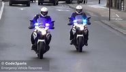 Police Motorcycles Responding Urgently in Paris - French Sirens