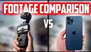 DJI OSMO Pocket 3 Vs iPhone 12 Pro Max (Side by Side Footage + Frame Rate comparison)