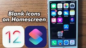 How to create blank iPhone icons for the Home screen using Shortcuts