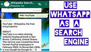 Use Whatsapp as a Search Engine || Wikipedia via Whatsapp