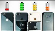 iPhone 8 vs Galaxy S8 vs iPhone 7 vs Galaxy S7 vs Pixel - BATTERY DRAIN TEST!