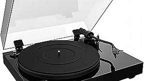 Fluance RT82 Reference High Fidelity Vinyl Turntable Record Player with Ortofon OM10 Cartridge, Speed Control Motor, High Mass MDF Wood Plinth, Vibration Isolation Feet - Piano Black