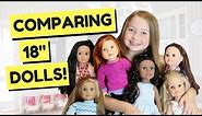 COMPARING 18 INCH DOLLS!!! AMERICAN GIRL VS OUR GENERATION JOURNEY GIRLS | Rilyn Dinyae