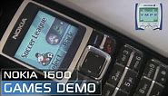 Nokia 1600 Games Demo, Including Soccer League, Rapid Roll & Snake Xenzia - Released 2005