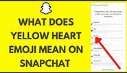 Yellow Heart Emoji: Yellow Heart On Snapchat