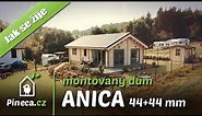 🏠Naše realizace - dřevěná montovaná chata ANICA u Týna nad Vltavou | Pineca.cz