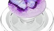 Butterfly Pop Up Cell Phone Pop Out Holder,Purple Watercolor PopSockets PopGrip: Swappable Grip for Phones & Tablets PopSockets MagSafe PopGrip for iPhone
