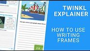 How to Use Writing Frames