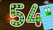 Numberblocks 54 Magic Run - Numberblocks Fifty Four Adventure | Number Counting Go Explore