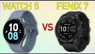 Samsung Galaxy Watch 5 vs Garmin Fenix 7 | Full Specs Compare Smartwatches
