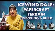 First Look at WizKids Icewind Dale Dungeons & Dragons Papercraft Terrain - Unboxing and Building