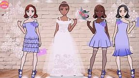 Free Printable Barbie Wedding Dress Book | Paper Dolls Dress Up | Paper Doll Wedding Shop |Download