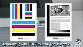 HP Colour LaserJet 2600n: How to Print a Quality Test Page