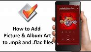 How To Add Picture & Album Art to mp3 and flac files