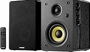 SW206 80W Active Dual-Mode Bookshelf Speakers, 4inch Studio Monitor and HiFi Mode, Optical Coaxial TRS Aux Bluetooth 5.0 USB with 24bit DAC, for Home Music System Turntable TV PC Desktop, Black